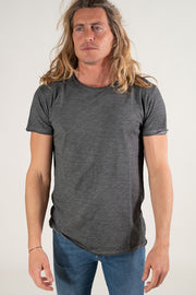 t-shirt 1921 grigia slavato basic cotone made in italy