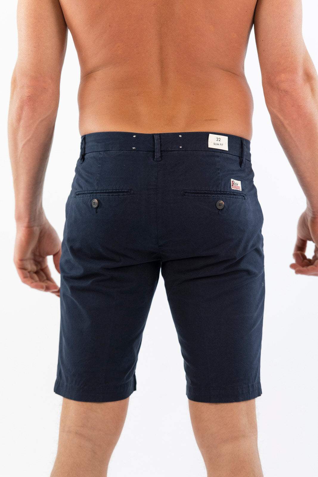 Bermuda Roy Rogers new rolf man gabardina stretch blu navy G148